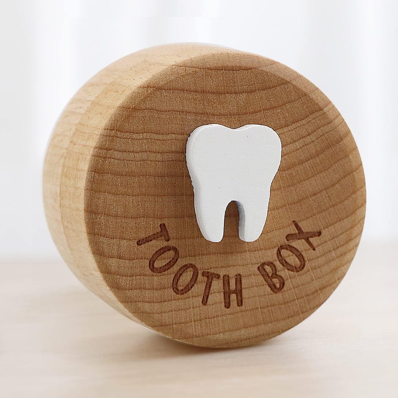 freespace Tooth Fairy Box 3D Carved Wooden Souvenir Dropped Tooth Keepsake Storage Box Gift for Boy or Girl (Tooth Fairy Box) - Image 2